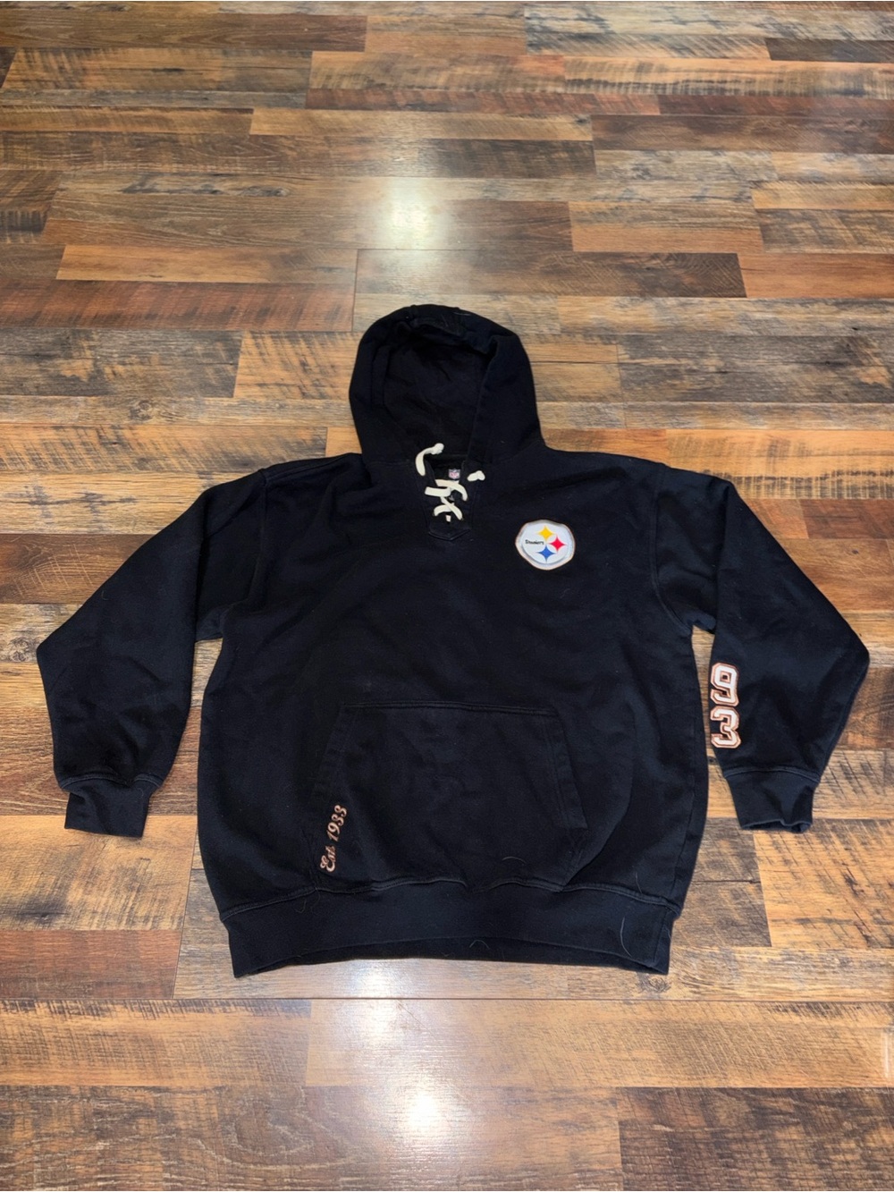 NFL Pro Line Men’s‎ Lace up Hoodie Pittsburgh Steelers